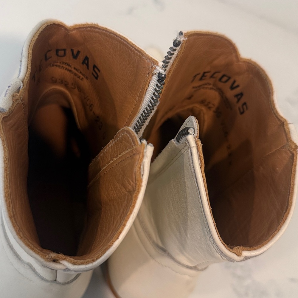 Tecovas The Daisy Cowgirl Boots in Bone Color Womens Size 7.5 - Picture 8 of 16